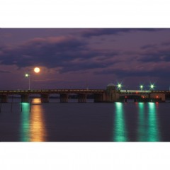 Moon Rise Over the Chester River Bridge