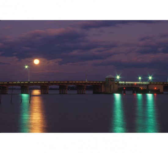 Moon Rise Over the Chester River Bridge