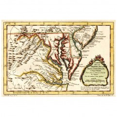 Carte de la Virginie, de la Baye Chesapeack, d. 1757