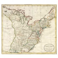Map of United States of America, d.1783