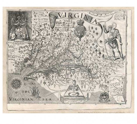 John Smith-Map of Virginia, d. 1606